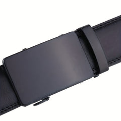 Men's Automatic Buckle Slider Belt Business Casual Leather Belt