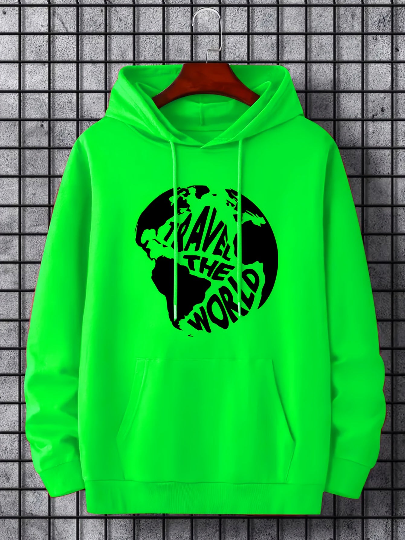 Travel The World Print Hoodie Hoodies For Men