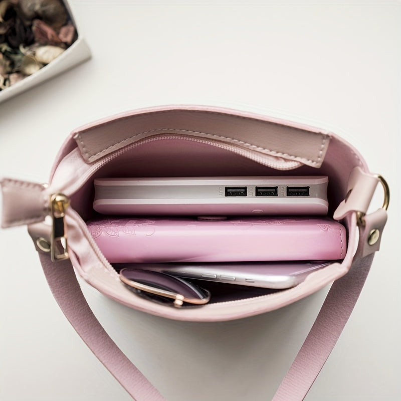 Minimalist PU Crossbody Bag Women's Handbag & Phone Purse