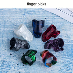 Set of 10 Durable Guitar Finger Picks for Guitar and Bass