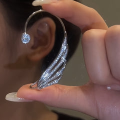 Zircon Wing Ear Clips High End Ear Bone Earrings