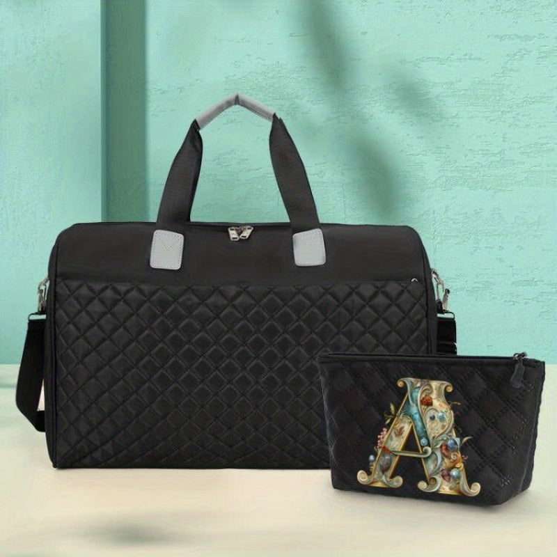 Quilted Zipper Bag Large Capacity Luggage Weekend HandBag