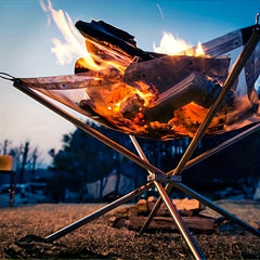 Portable Folding Campfire Rack for Camping