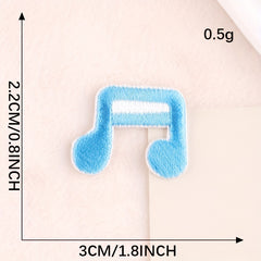 11pcs Embroidered Music Note Patch DIY Iron on Style