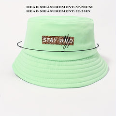 Leopard Bucket Hat Green Printed Fisherman Cap