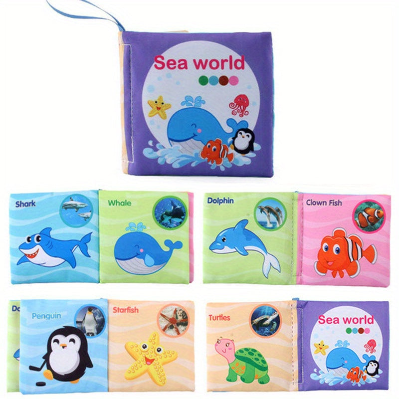 Early Education Baby Cloth Book Animal Traffic Fruit Ocean Tear Resistant Paper