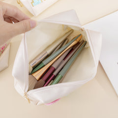 Chenille Letter Patch Comestic Bag Waterproof Portable Travel Makeup Pouch