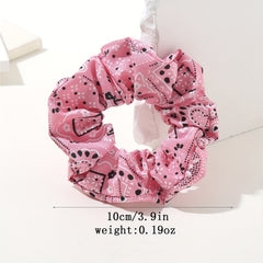 6PCS Paisley Flower Print Hair Tie High Elasticity Headband Hair Accessories