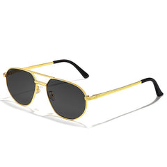 Men's Vintage Aviator Sunglasses Metal Double Girder Travel Glasses
