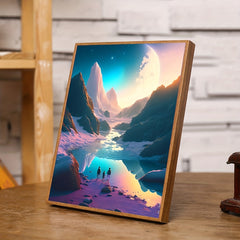 Mountain and River Landscape Rhinestone Painting 5D DIY Full Round Drill Mosaic