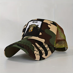Adjustable Animal Embroidered Baseball Cap Hip Hop Sun Hat Peaked Cap Mesh Cap