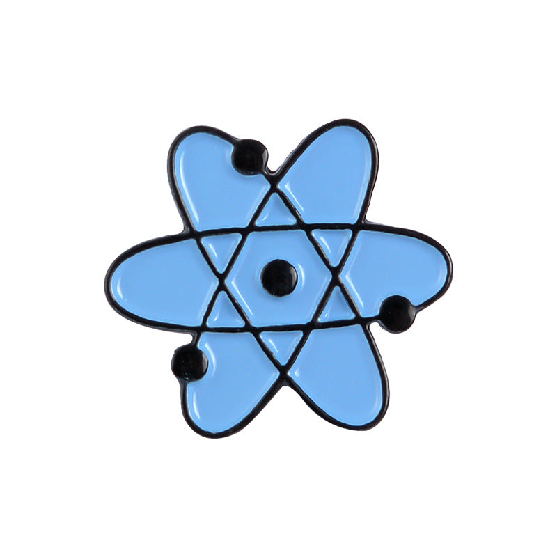 Chemical Molecular Beaker Alloy Oil Dripping Brooch
