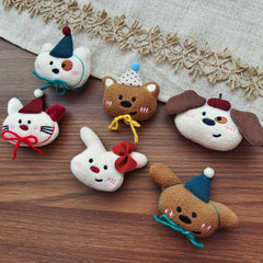 Plush Reptile Head Accessories Animal Shapes Festive Hats Mixed Colors