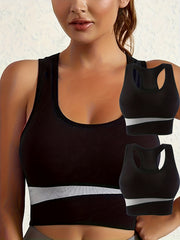 2pcs Racerback Sports Bras Comfy Running Workout Tank Bra