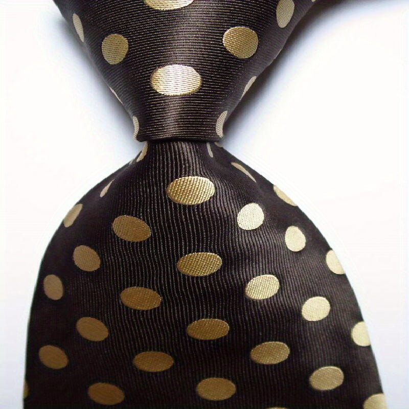 Red Brown Jacquard Woven Men's Tie Necktie