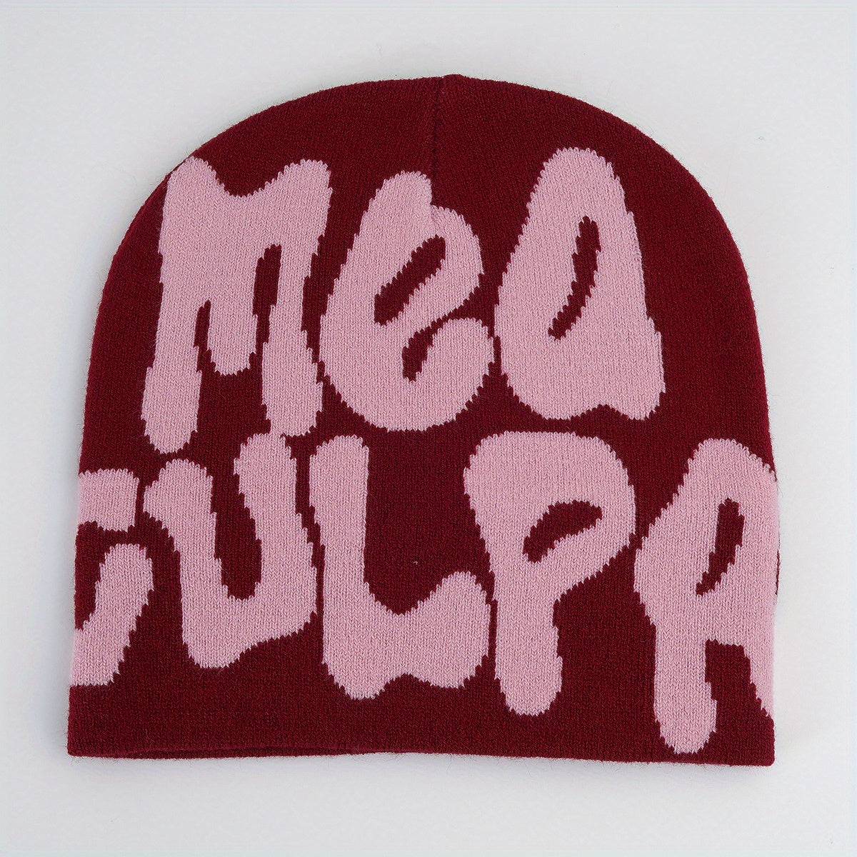 Y2K Knitted Beanie Cap Elastic Foldable Warm Skull Hat