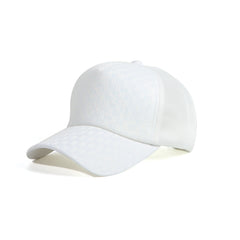 Solid Mesh Baseball Cap Embossed Trucker Hat Sunscreen Adjustable