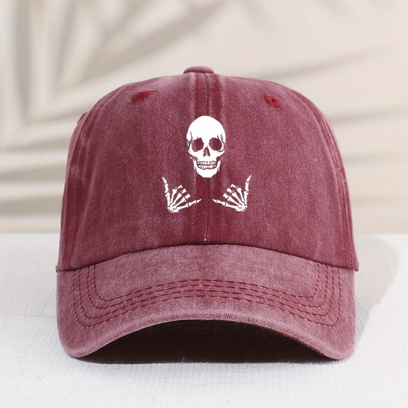 Kids Vintage Double Skull Baseball Cap Sunshade