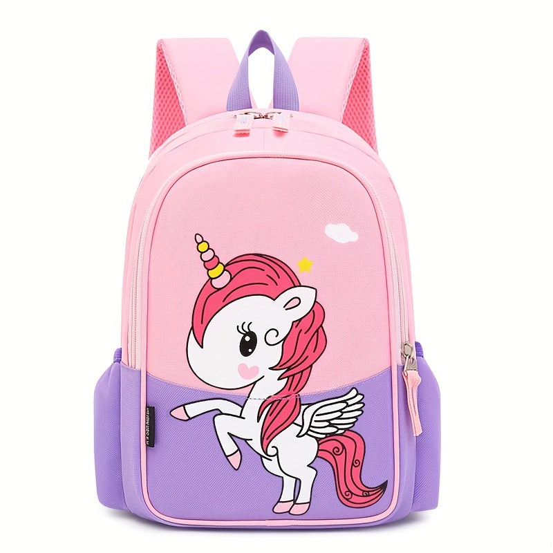 Cartoon Unicorn Daypack Large Size Travel Backpack for Boys and Girls
