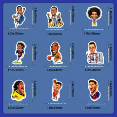 50pcs Sports Star Stickers Decals Variety for Water Bottle Laptop