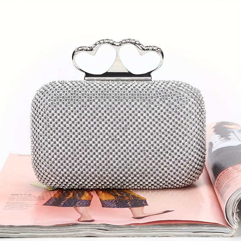Glitter Rhinestone Evening Bag Dinner Clutch Purse For Wedding Party