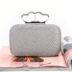 Glitter Rhinestone Evening Bag Dinner Clutch Purse For Wedding Party