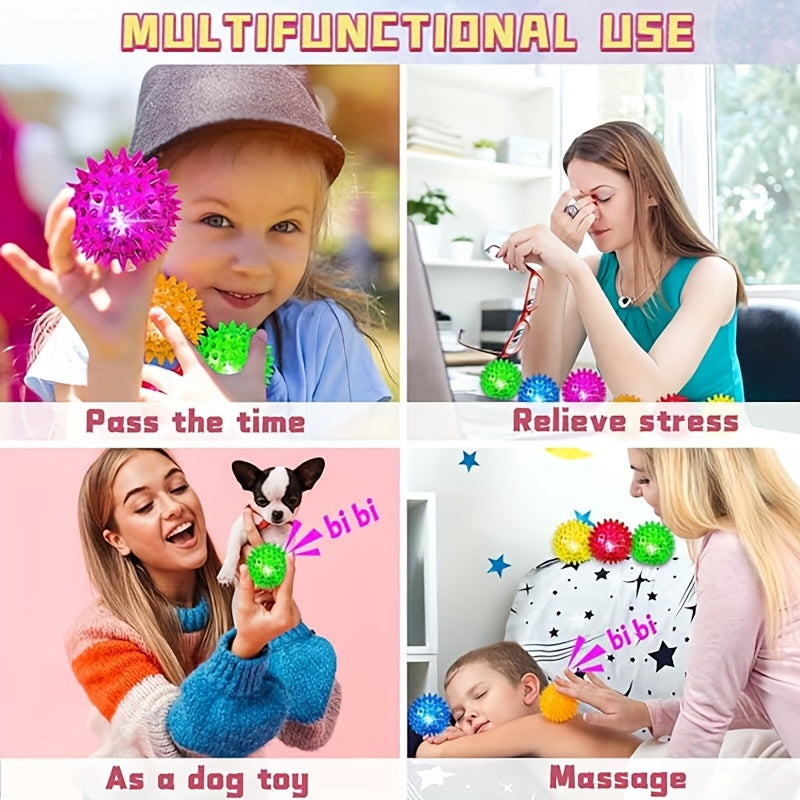 LED Flashing Spiky Sensory Stress Ball - Glow in the Dark - School Rewards