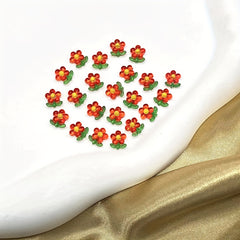 20 Red Small Flower Nail Art Jewelry Paste