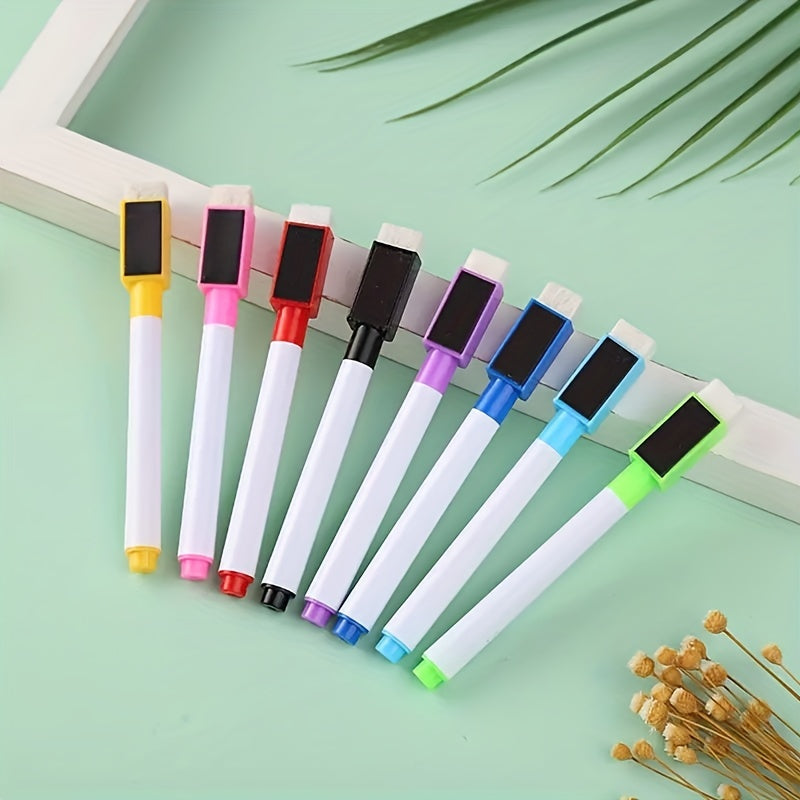8 Colors Magnetic Dry Erase Markers for Whiteboard, Calendar - Office Supplies