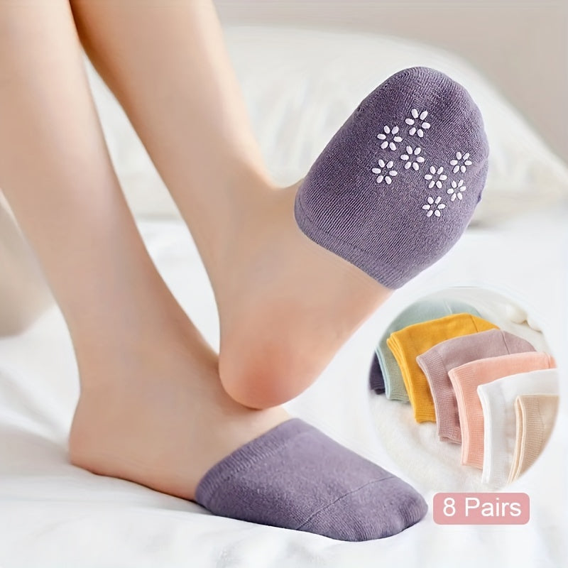 8 Pairs Invisible High Heels Half Palm Socks Women's Stockings