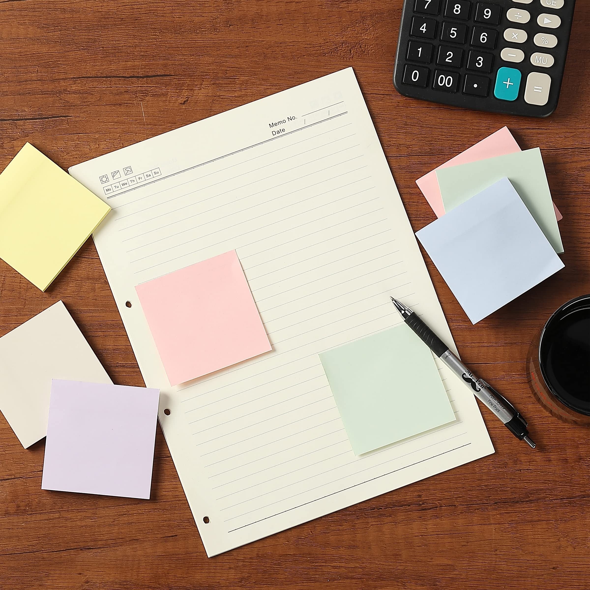 Morandi Colors Sticky Notes 12 Pads 720 Sheets Self Stick Bulk Pads