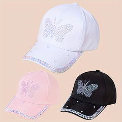 Sparkling Butterfly Baseball Cap Adjustable Sun Hat