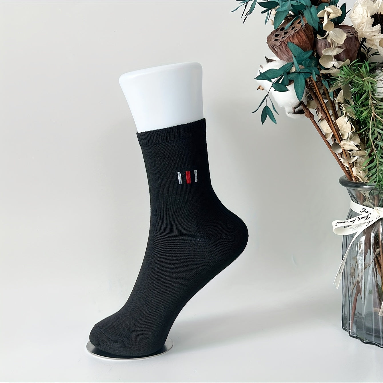 10 Pairs Men's Mid Calf Sweat-absorbing Breathable Socks