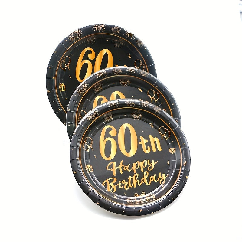 Golden Birthday Theme Party 10 Pcs Paper Dessert Plates Cheers To Tableware