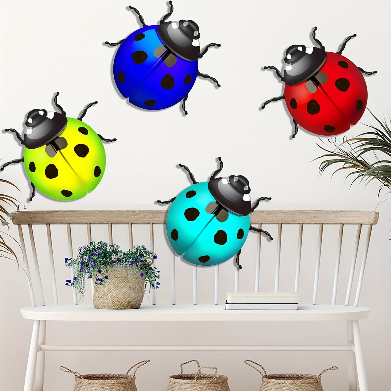 Metal Ladybugs Wall Decor - Add Sparkle to Your Home