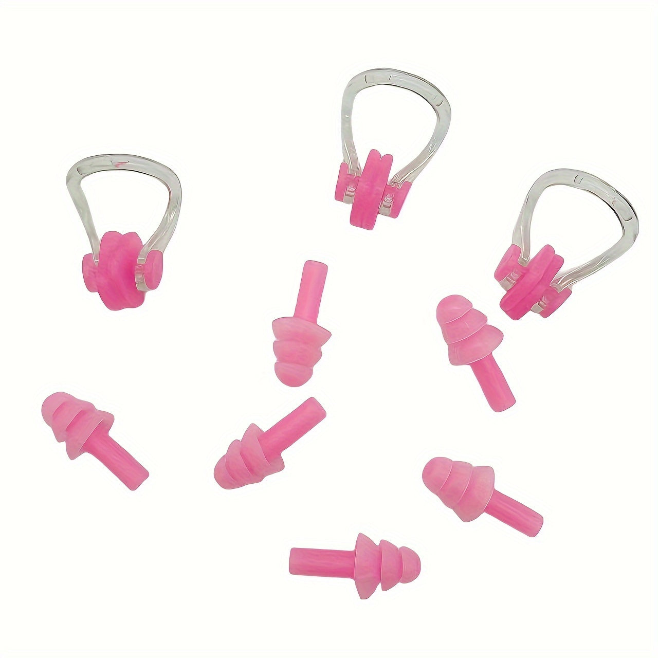 Swimming Earplugs & Nose Clip Set - Accessories for Swimmers