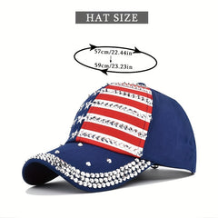 Flag Pattern Block Dad Hat Unisex Hip Hop Sun Hats