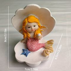 Mermaid Resin Ornaments Birthday Home Decoration Fish Tank Baking Cakes