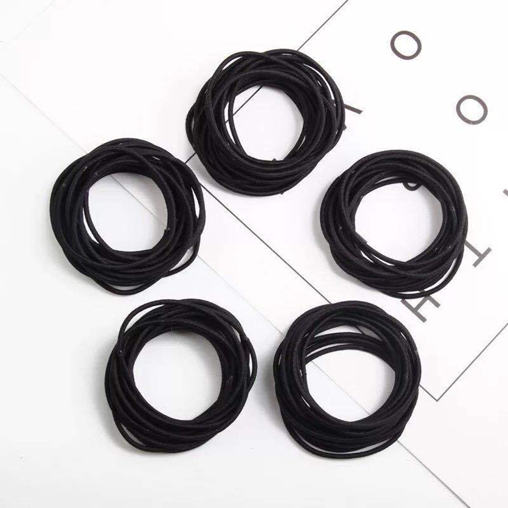 100pcs Multicolor Elastic Hair Ties Rubber Band Women Girls Hair Accessories