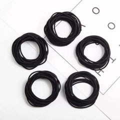 100pcs Multicolor Elastic Hair Ties Rubber Band Women Girls Hair Accessories