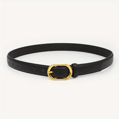 Metal Oval Pin Buckle Belts Casual PU Leather Jeans Pants Belt Women Dress Acces