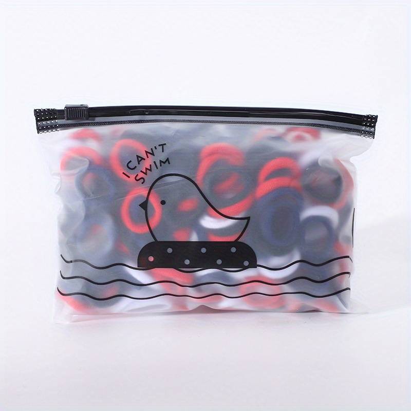 100pcs Solid Color Elastic Hair Ropes Ponytail Holder Bands