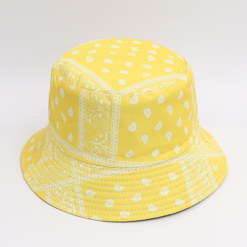 Paisley Pattern Bucket Hat Ethnic Style Couple Sunshade