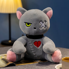 HALLOTOY Emotional Support Cat Plush Toy Extra Stuffed Soft Cuddly Companion