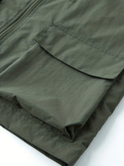 Men's Zipper Pockets Cargo Vest for Spring Summer