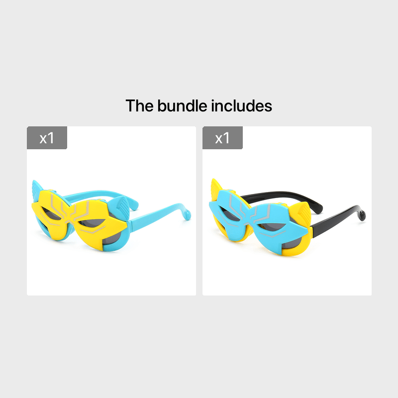 Cartoon Flip Polarized Sunglasses UV Protection Soft Silicone Party Accessory