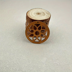 10pcs Round Sliced Pendant Wooden Earrings Necklace Crafts