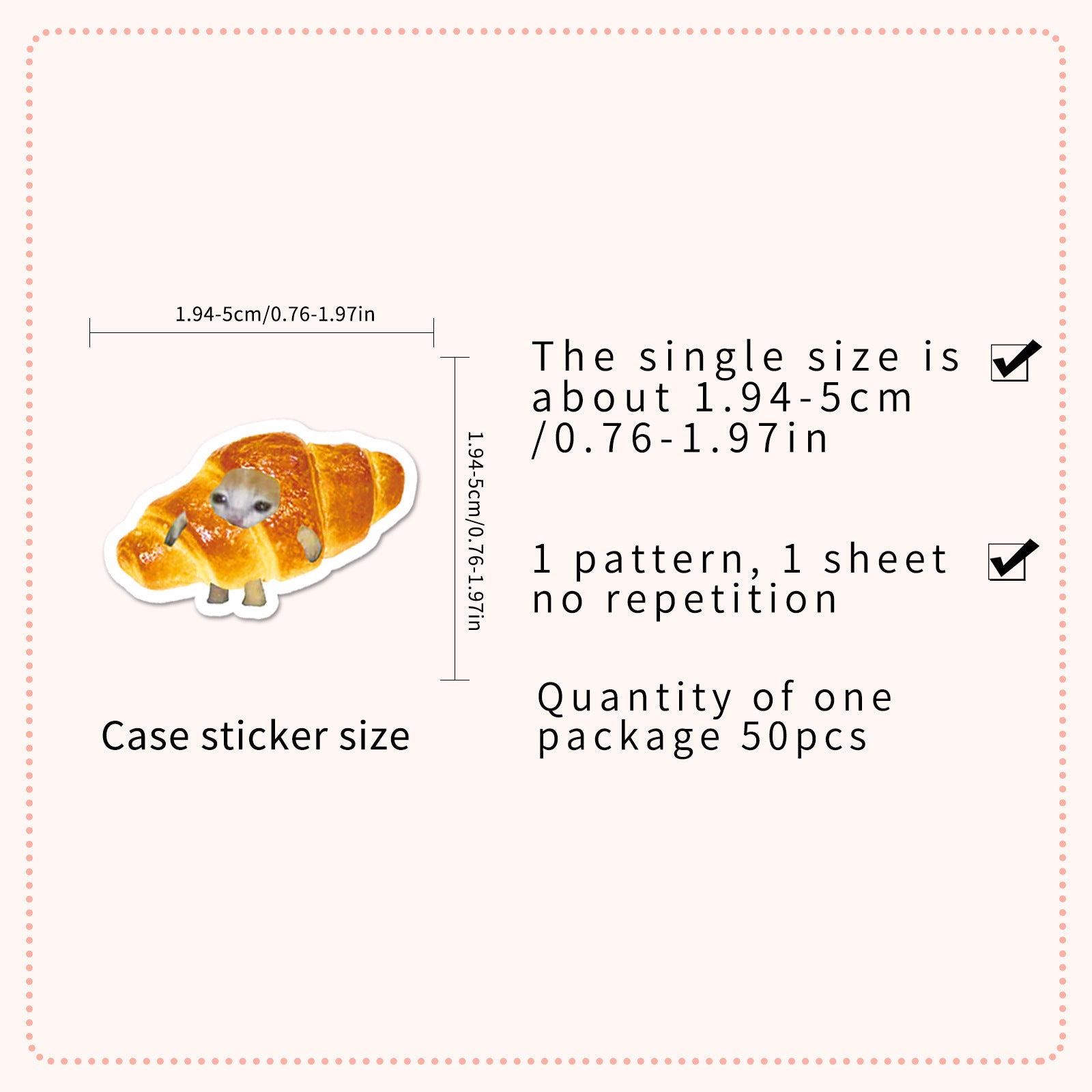 50pcs Funny Cat Head Stickers in Various Colors Self Adhesive Vinyl Decals