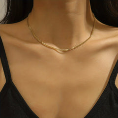 14K Plated Clavicle Chain Necklace for Women