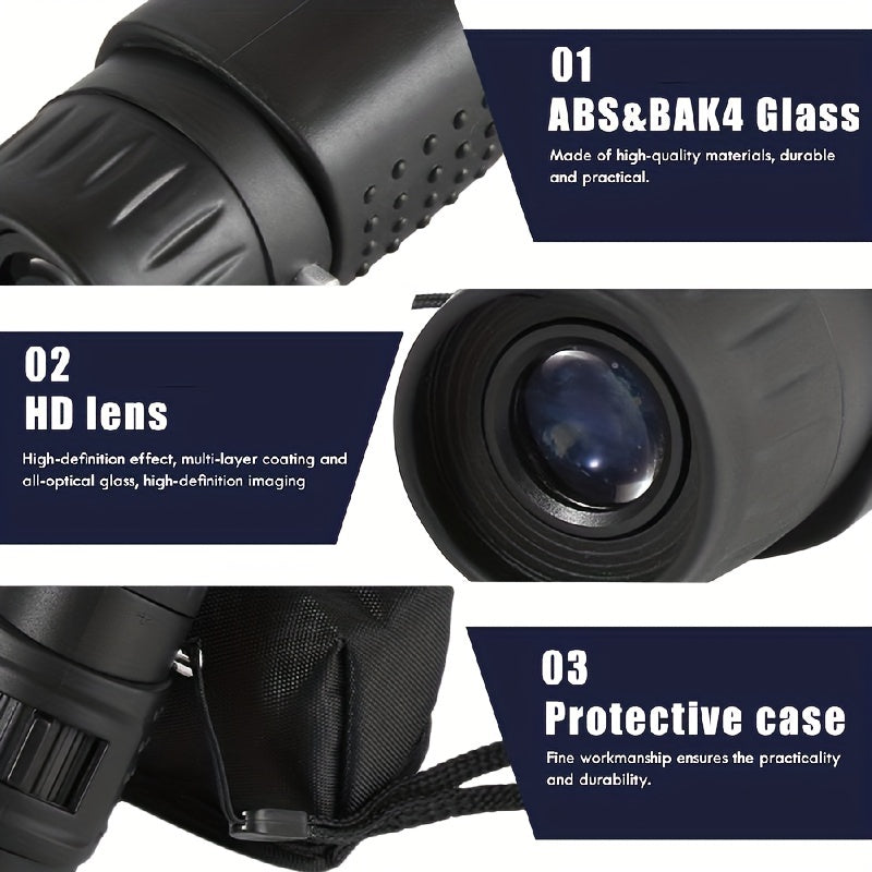 Compact 7X18 Monocular Telescope for Bird Watching and Sports